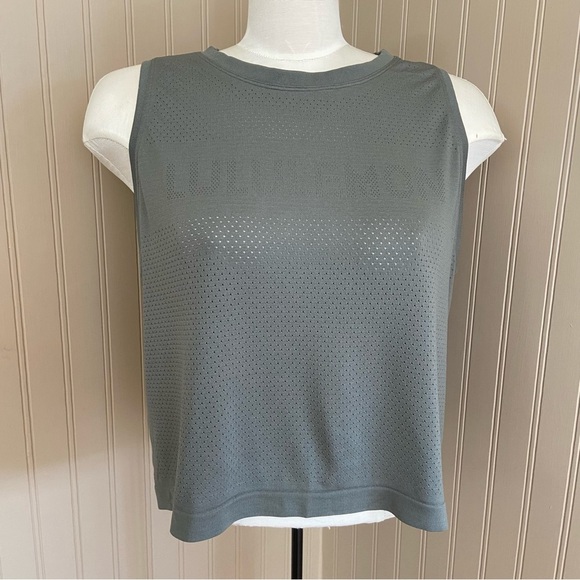 lululemon athletica Tops - Lululemon Swiftly Breathe Crop Tank Top in Grey Sage Women’s 10